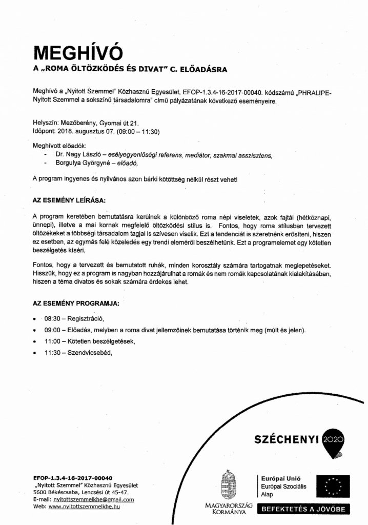 Roma öltözködés és divat