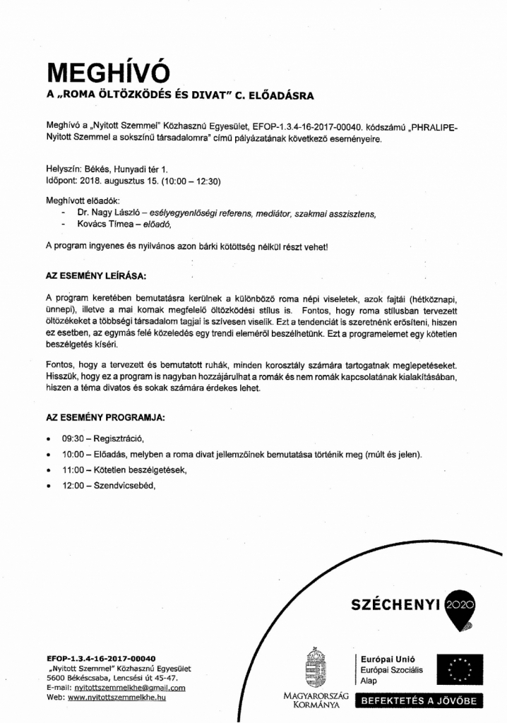 Roma öltözködés és divat