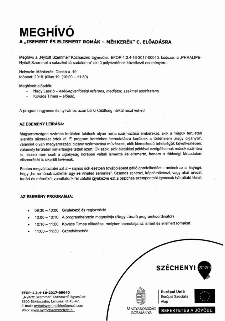 Ismert és elismert romák_Méhkerék_2